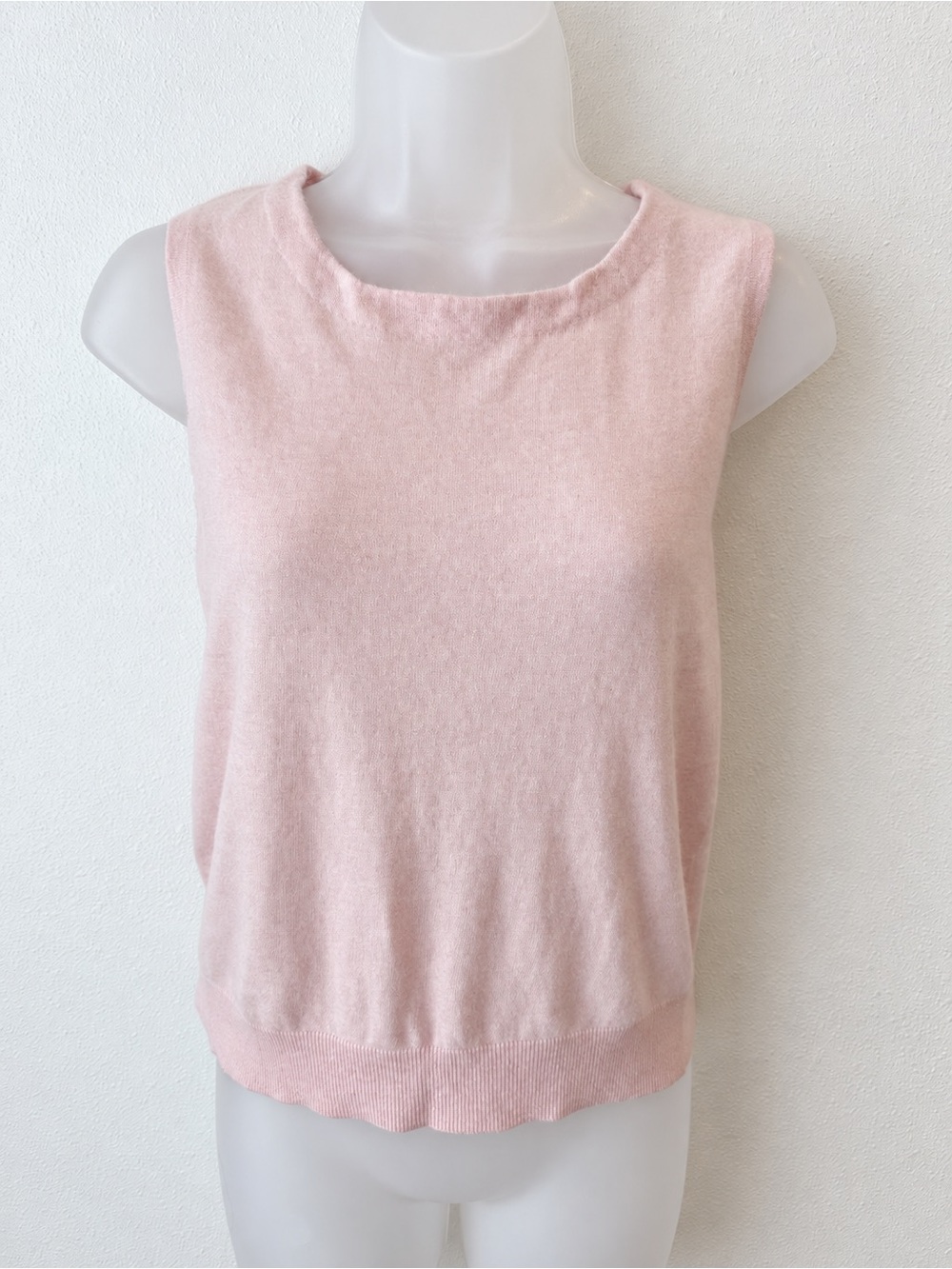 Magaschoni Cashmere Tank Top XS Pink Sleeveless Knit